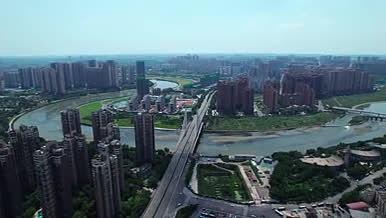 4k航拍成都锦江斜拉桥车流交通视频的预览图
